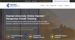 Desktop Screenshot of hazmatuniversity.com