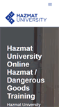 Mobile Screenshot of hazmatuniversity.com