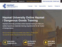 Tablet Screenshot of hazmatuniversity.com